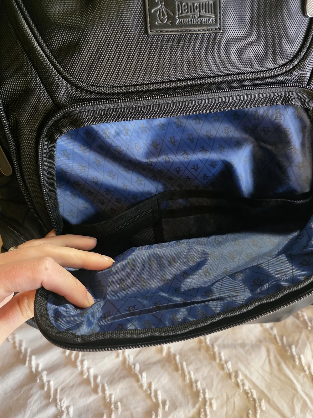 NWT Original Penguin Black Men's Backpack And Travel Bag